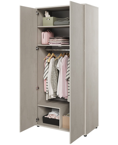 Kleiderschrank 2-türen TEEN FLEX Silk fou