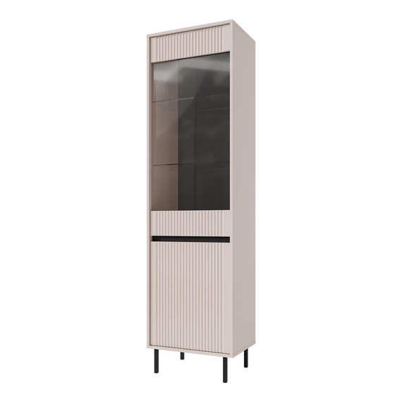 Moderne Standvitrine mit Glastür beige Ciao
