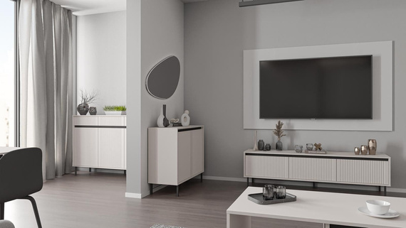 TV-Möbel mit Laminatfront beige Ciao