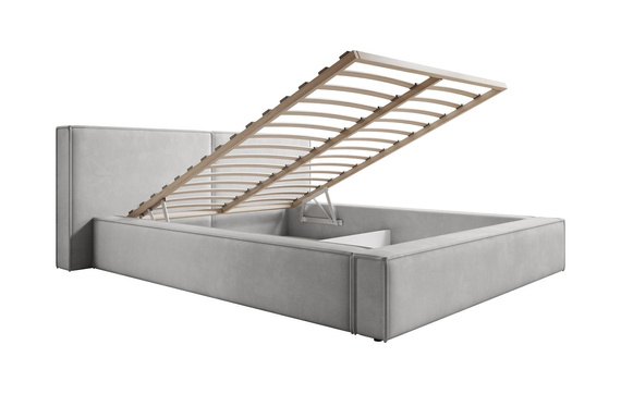 Schlafbett mit Stauraum 200x200 Weiß GAVINS