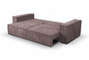 Schlafsofa mit Bettkasten und Cordstoff MONA Rosa