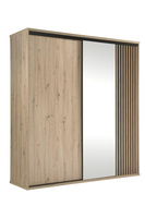 Schwebetürenschrank mit Spiegel BORDO Eiche Artisan