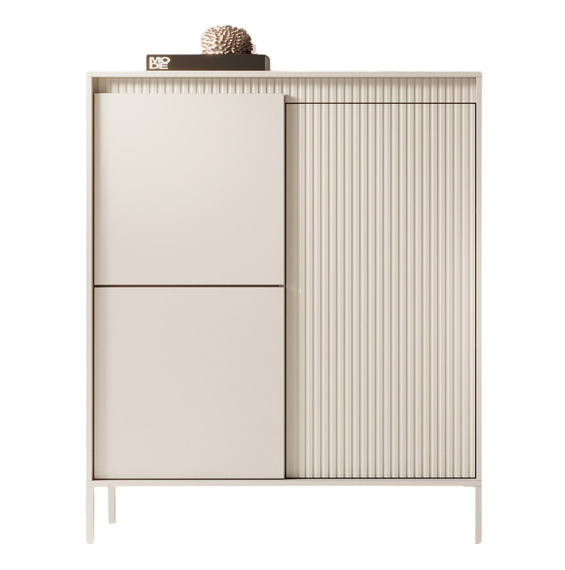 Moderne Kommode mit Lamellen JULO Beige