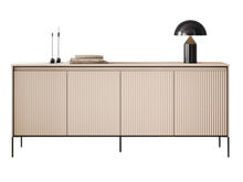 Kommode mit 4 Türen und LED-Beleuchtung FLORE 193x40x83 cm)