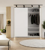 Schwebetürenschrank mit Spiegel LAVIAS Weiß