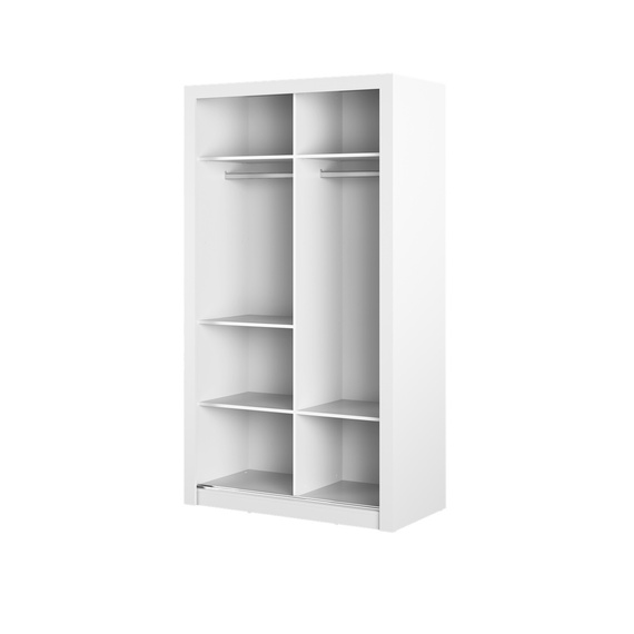 Schwebetürenschrank mit Spiegel ARTI 19 Breite 120 cm Weiß