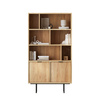 Bücherregal mit Türen Eiche hikora Japandi Stil COLGO