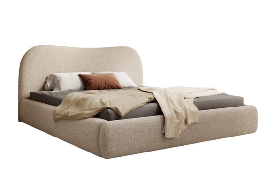 Boucle ROSI,  mit Bettkasten und Lattenrost