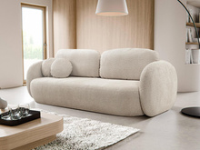 Schlafcouch mit runden Armlehnen Beige OLIO