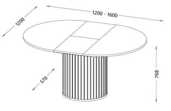 Esstisch ausziehbar modern 120-160 cm MODERNO Kaschmir