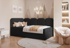 Jugendbett DREAMY Boucle Schwarz mit Bettkasten