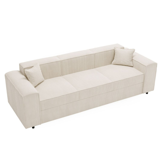 Schlafsofa modern 252 cm breit SANTO Grau Cord