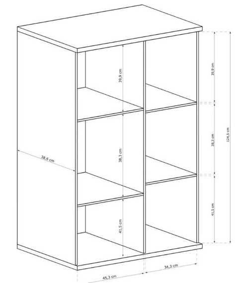 Standvitrine BORDO Eiche Artisan
