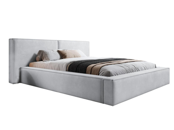Polsterbett mit Bettkasten Praktisch HEVEN 90x200 Grau