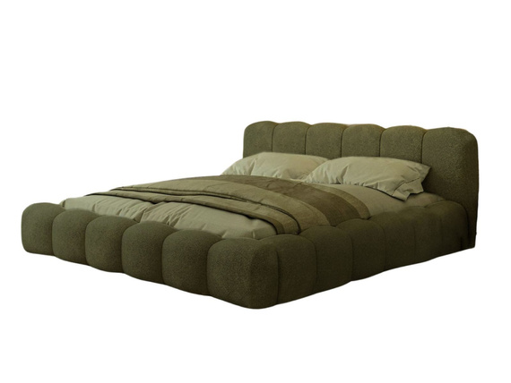 Glamour Wolkenbett 200x200 mit Metallrahmen Olivgrün LUX