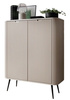Highboard mit Lamellen auf hohen Beinen CARLO Kaschmir