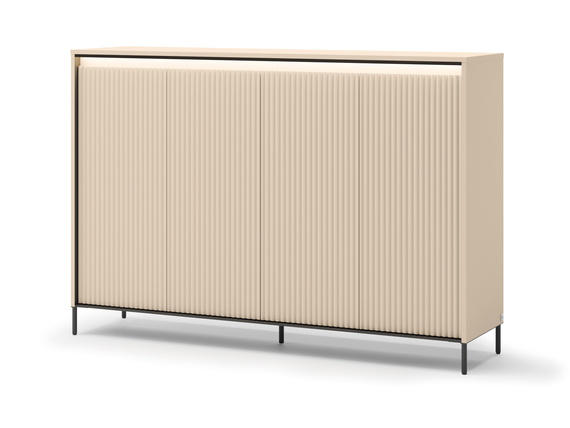 Garderoben-Set mit geriffelter Front BEIGE FLORE