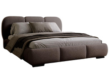 Polsterbett mit Bouclé-Stoff 200x200 Braun