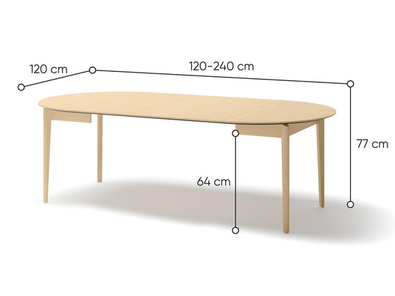 Klassisch Küchentisch Eiche hell PAPHO
