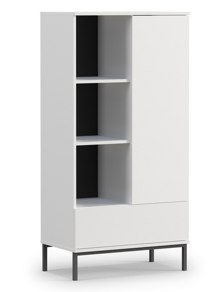 Elegant Regal mit Schublade MENS Weiß 