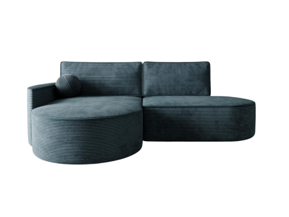 Modernes Ecksofa L Blau MORENO