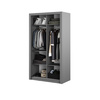 Schwebetürenschrank mit Spiegel ARTI 19 Breite 120 cm Grau