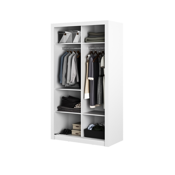 Schwebetürenschrank mit Spiegel ARTI 19 Breite 120 cm Weiß