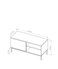 TV-Schrank klein MENS, TV-Möbel 100 cm breit, Modern Wohnzimmer