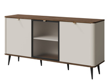 Stilvolle Kommode LILIA Kaschmir + Nussbaum