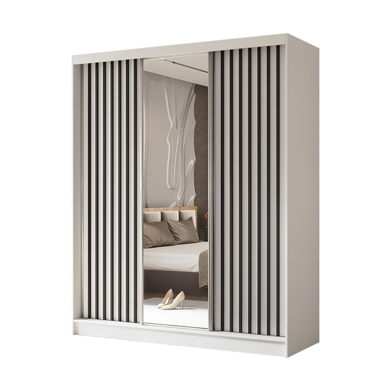 Schwebetürenschrank für das Schlafzimmer VENTURA Weiß
