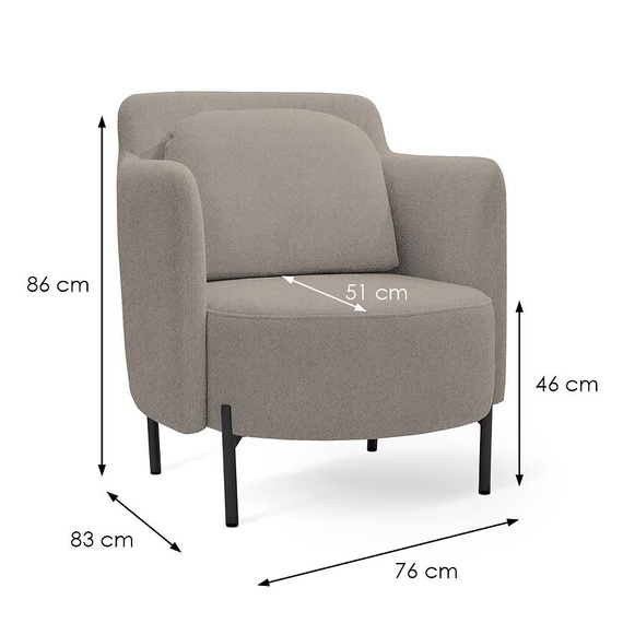 Kaffee Stuhl mit Metallbeinen NELA, Glamour Design