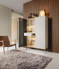 Vitrine für modernes Wohnzimmer LINO Kaschmir