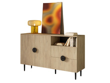 Elegant Japandi Kommode 137 cm eiche cremona OSSI