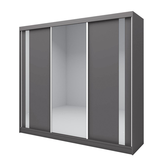Schwebetürenschrank SANDY mit Spiegel und 3-türig Schrank