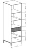 Standvitrine mit Schublade VIIVAS Caschmir