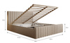 Hochwertiges Polsterbett Bouclé 180x200 Beige BUBBLE II