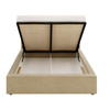 Polsterbett mit Bettkasten Beige 140x200