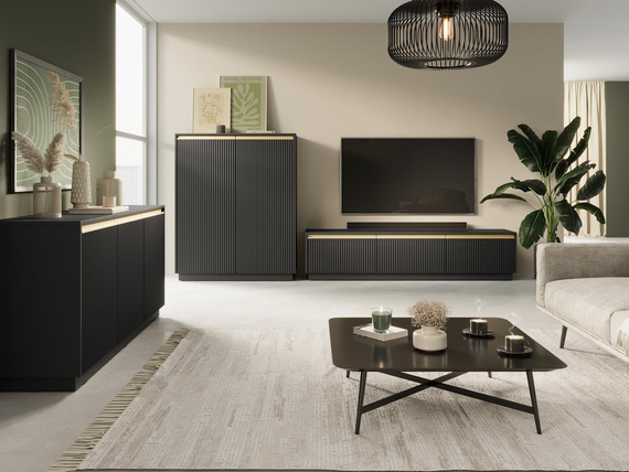 TV-Schrank für Wohnzimmer GLAM Schwarz