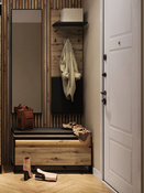 Garderoben-Set LIMA Eiche Artisan/Schwarz