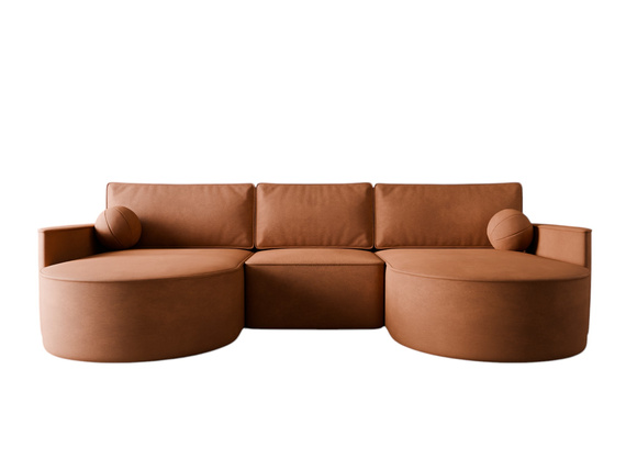 Ecksofa im eleganten Stil U Form OLIO Orange