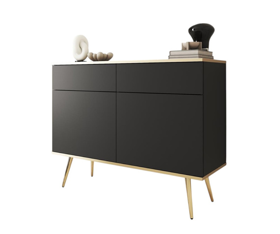 Elegante Kommode mit Schubladen POLO Schwarz