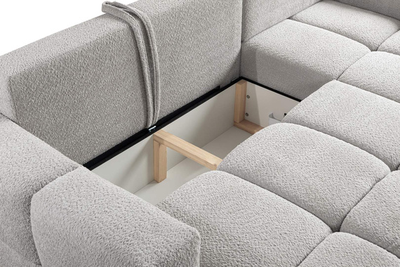 Ecksofa L-Form Hellbeige 