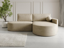 Ecksofa L Exklusives Designer Sofa Beige MORENO