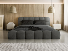 Designerbett boucle BIZU 180x200 Grau