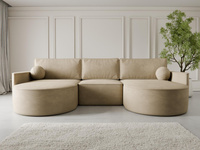 Bequemes Ecksofa U Form OLIO Beige