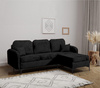 Ecksofa mit Schlaffunktion BELLA Schwarz