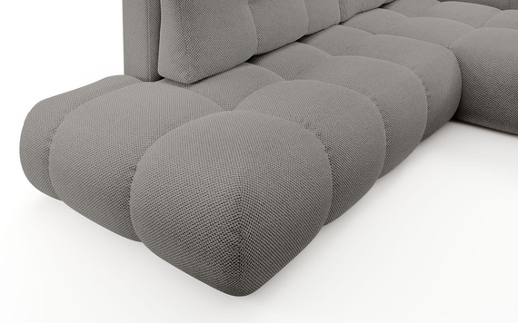 Modern L-form Ecke links oder rechts MOSSA GRAU
