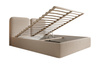  Doppelbett mit Kopfstütze 140x200 Beige BUBBLE III