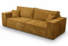 Schlafsofa mit Bettkasten und Cordstoff MONA Gelb