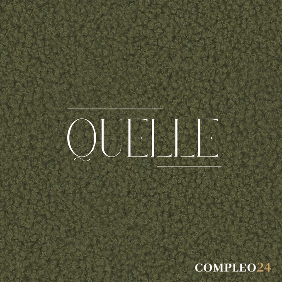 Glamour Wolkenbett 180x200 mit Holzrahmen Olivgrün LUX